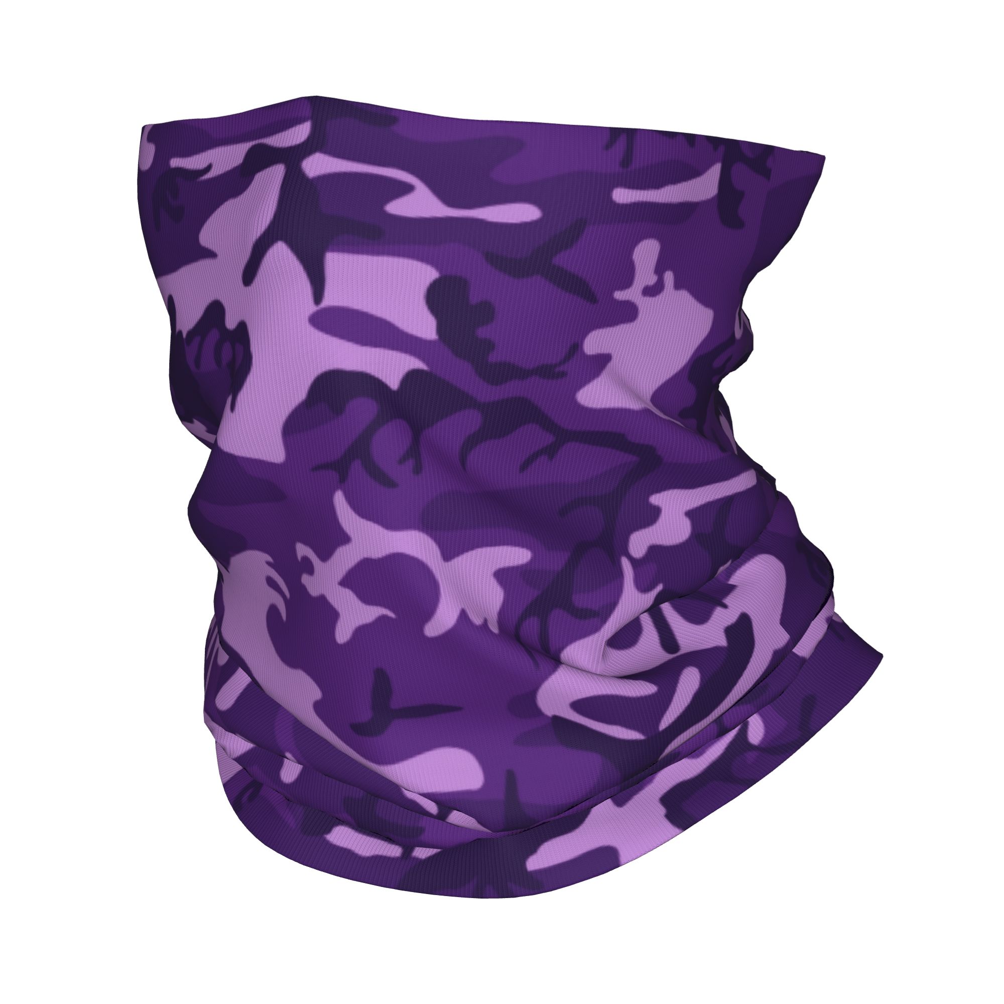 Neck Warmer Balaclava - Camouflage Purple Camo Bandana Neck Gaiter