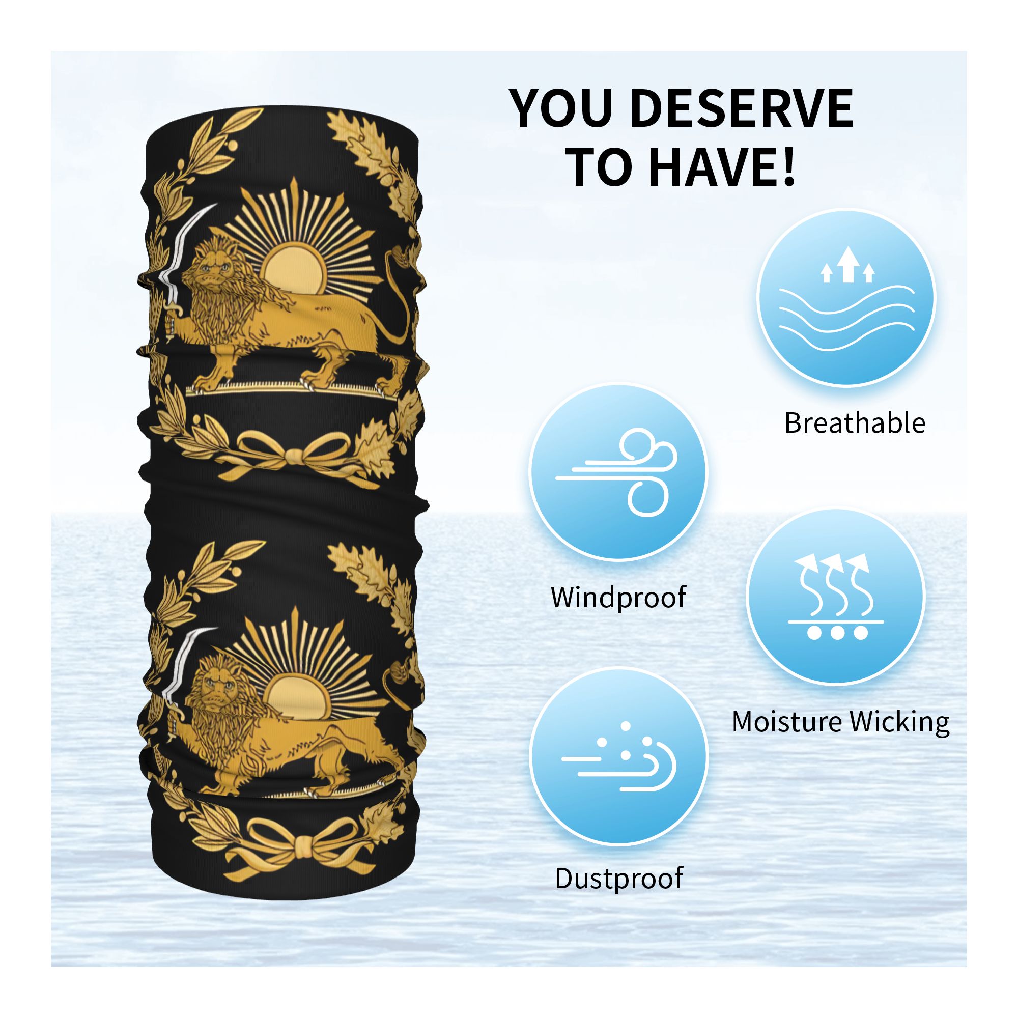 Lion and Sun Emblem of Persia  - Neck Warmer Balaclava recension och pris
