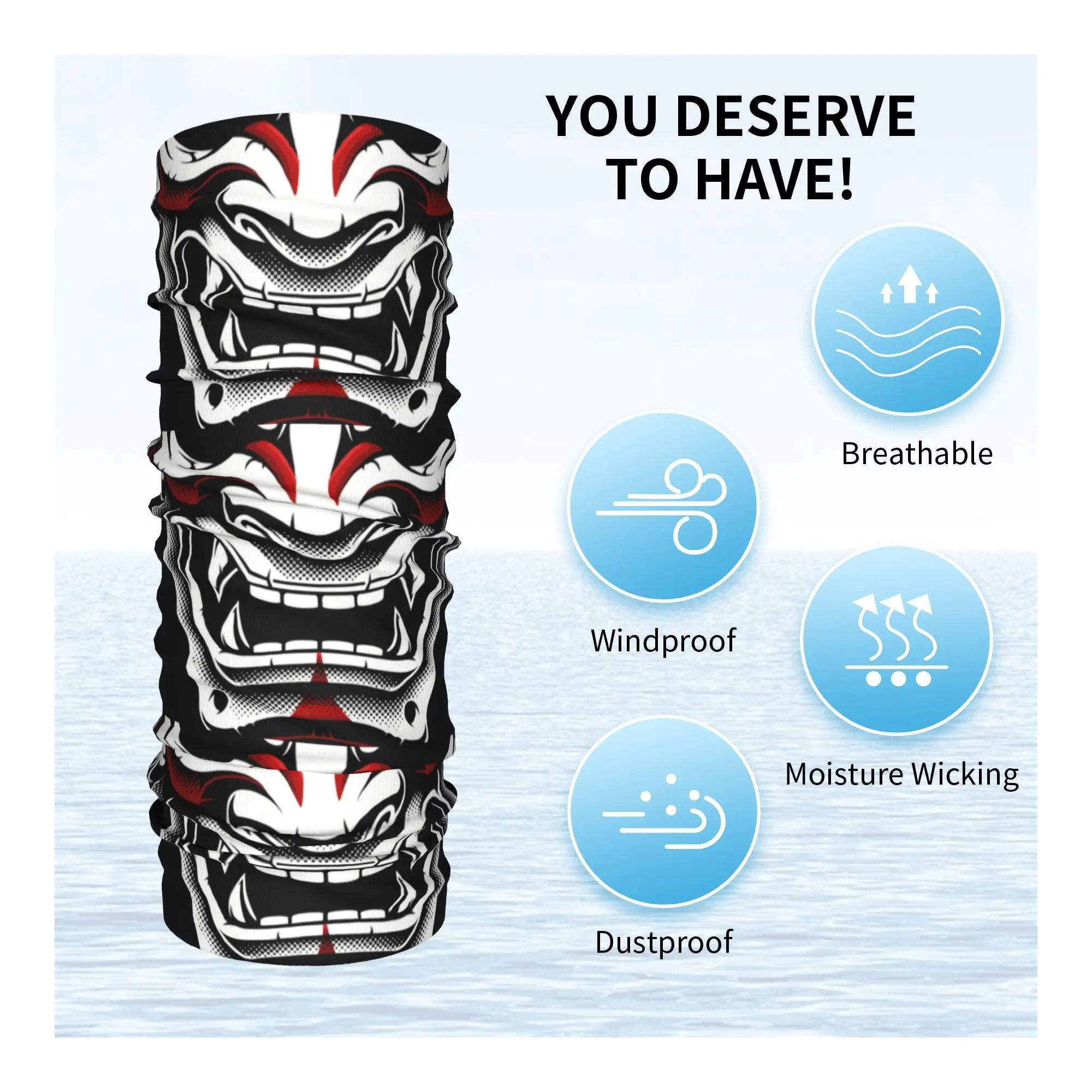 New White Red Okami Kitsune Ka - Neck Warmer Balaclava recension och pris