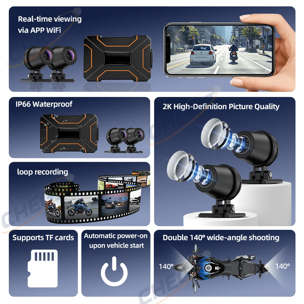 IP66 Waterproof Motorcycle Vid - Motorcycle Gear Video recension och pris