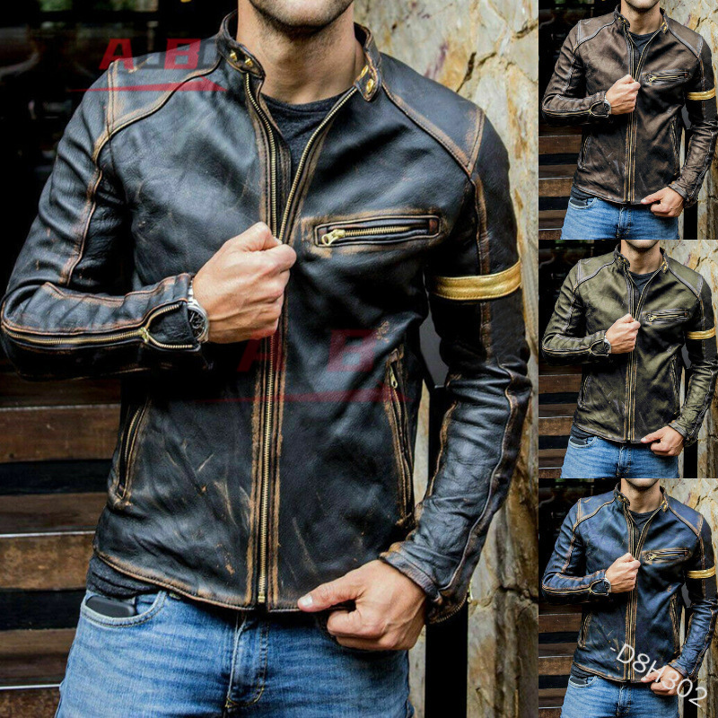 Motorcycle Retro Leather Jacke - Gearx Motorcycle Jacket recension och pris